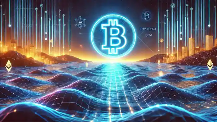 Illustration of Crypto30x.com Ocean blockchain technology and DeFi integration.